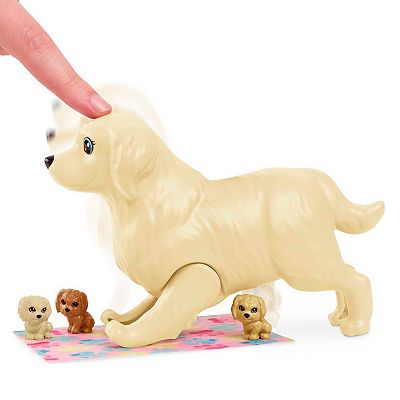 Barbie® Newborn Pups Brunette Barbie Doll, Dog and Puppies Playset