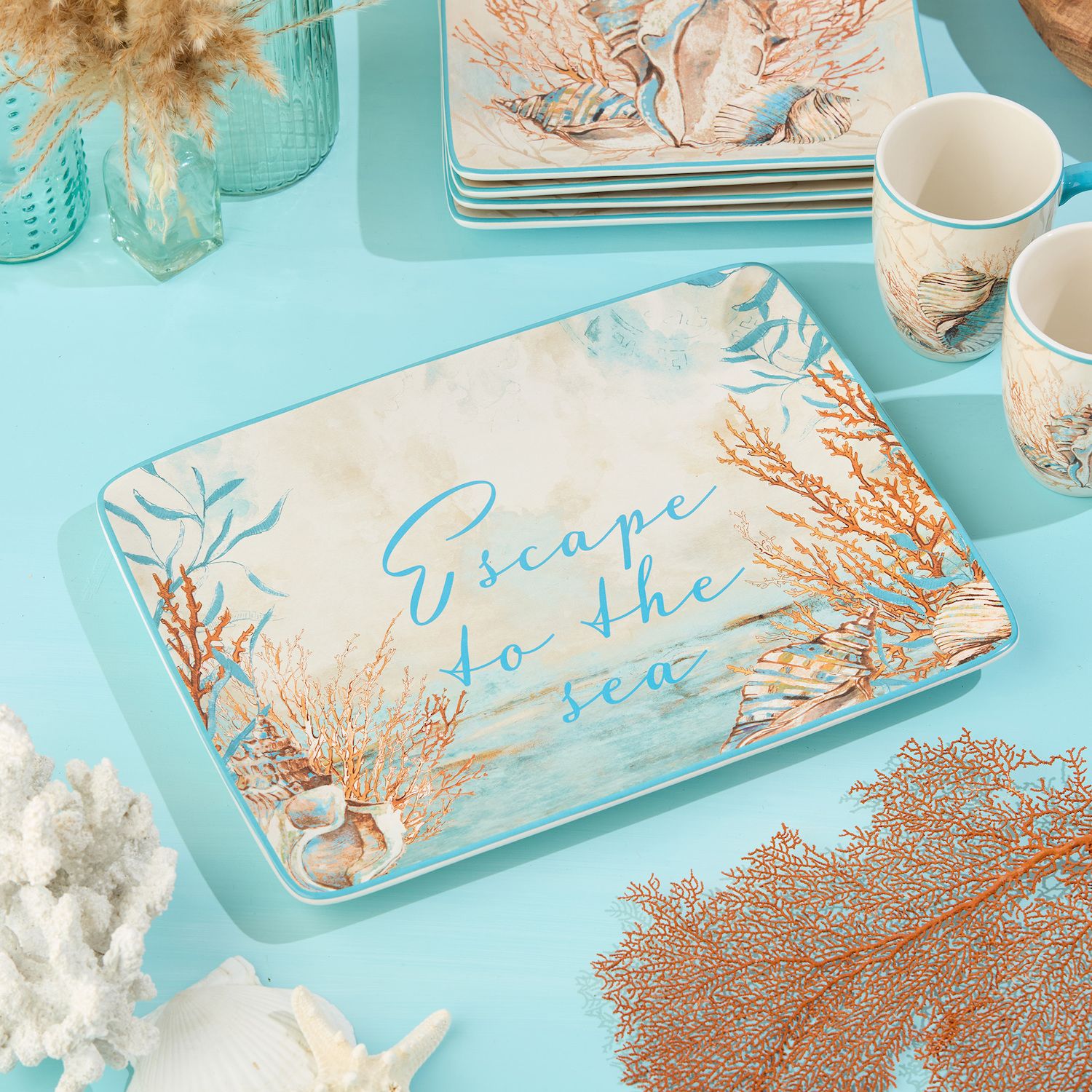 Certified International Escape to the Sea Platter - Thumbnail 2