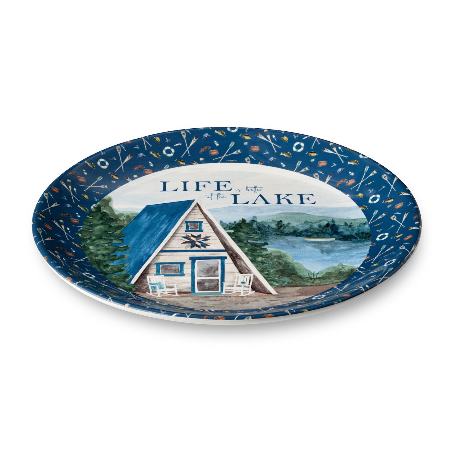 Certified International Wake At The Lake Platter - Thumbnail 4
