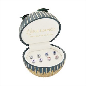 Brilliance Crystal Stud Earring Set in Ornament Gift Box