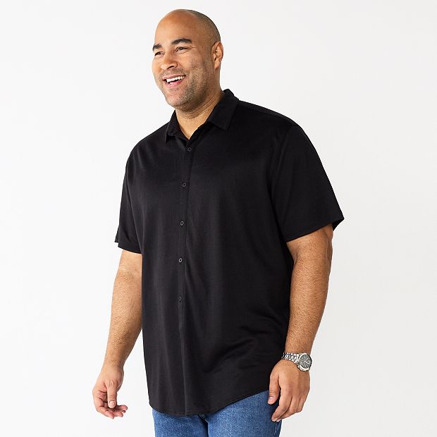 Big & Tall Apt. 9® Comfort-Knit Slim-Fit Untucked Shirt