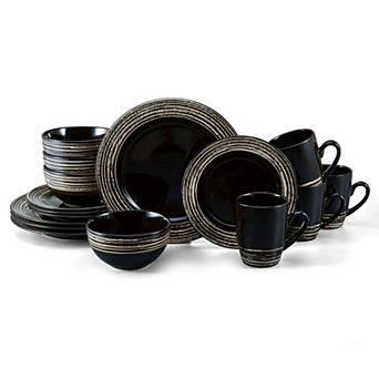 Pfaltzgraff Bryson Black 16 pc Dinnerware Set