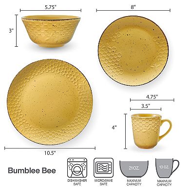 Pfaltzgraff Bumble Bee Yellow 16-pc. Dinnerware Set
