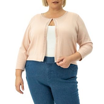 Plus Size Nina Leonard Stud Detail Bolero