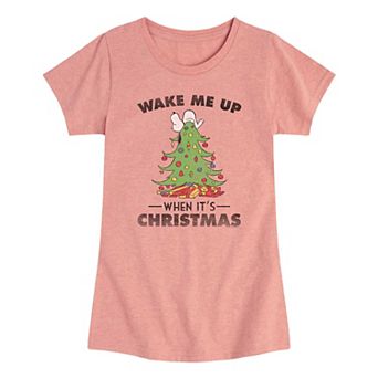 Girls 7-16 Peanuts Wake Me Up Graphic Tee