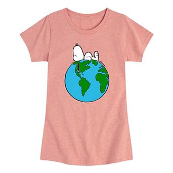Girls 7-16 Peanuts Top Of World Graphic Tee