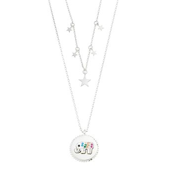 City Luxe 14k White Gold-Plated Cubic Zirconia Star & Elephant Necklace Set