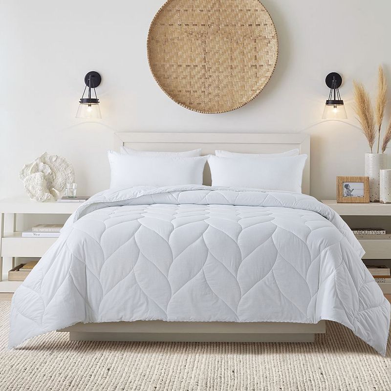 Waverly Cotton Down-Alternative Comforter, White, Full/Queen