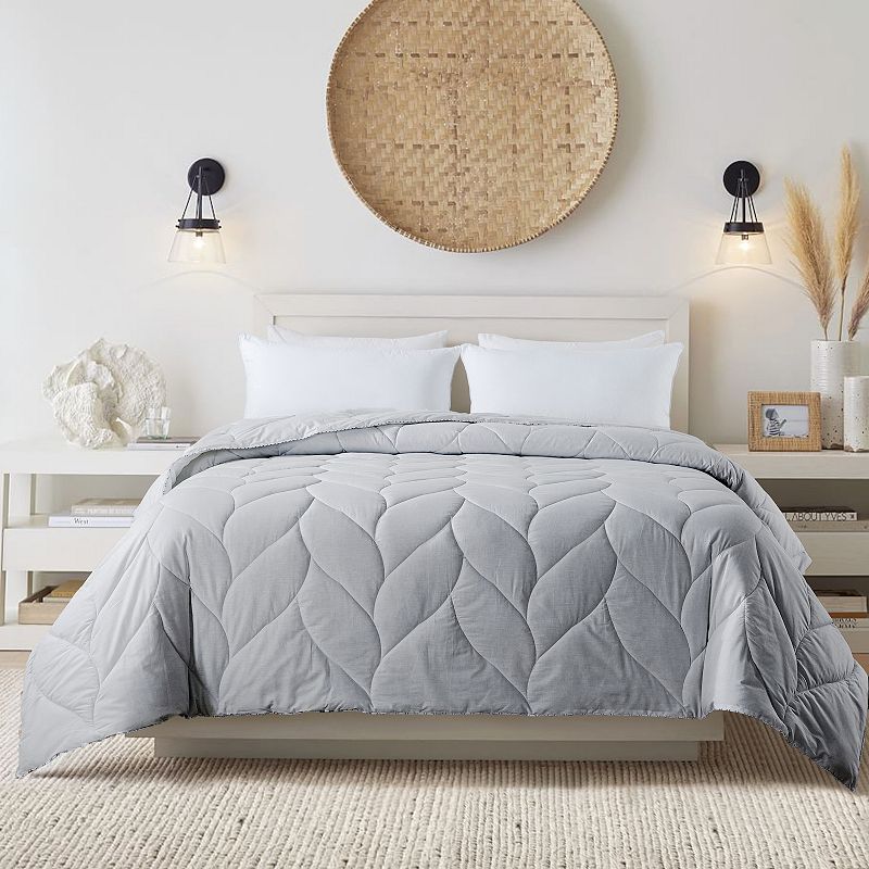 Waverly Down-Alternative Comforter, Grey, Full/Queen