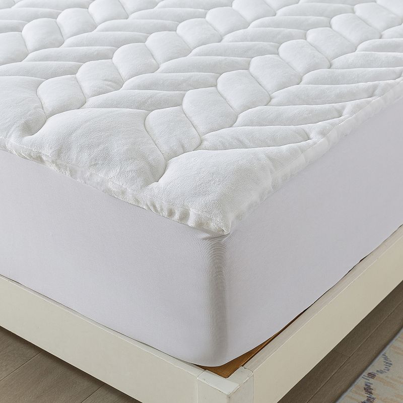 Waverly Micromink Down-Alternative Comforter, White, Queen