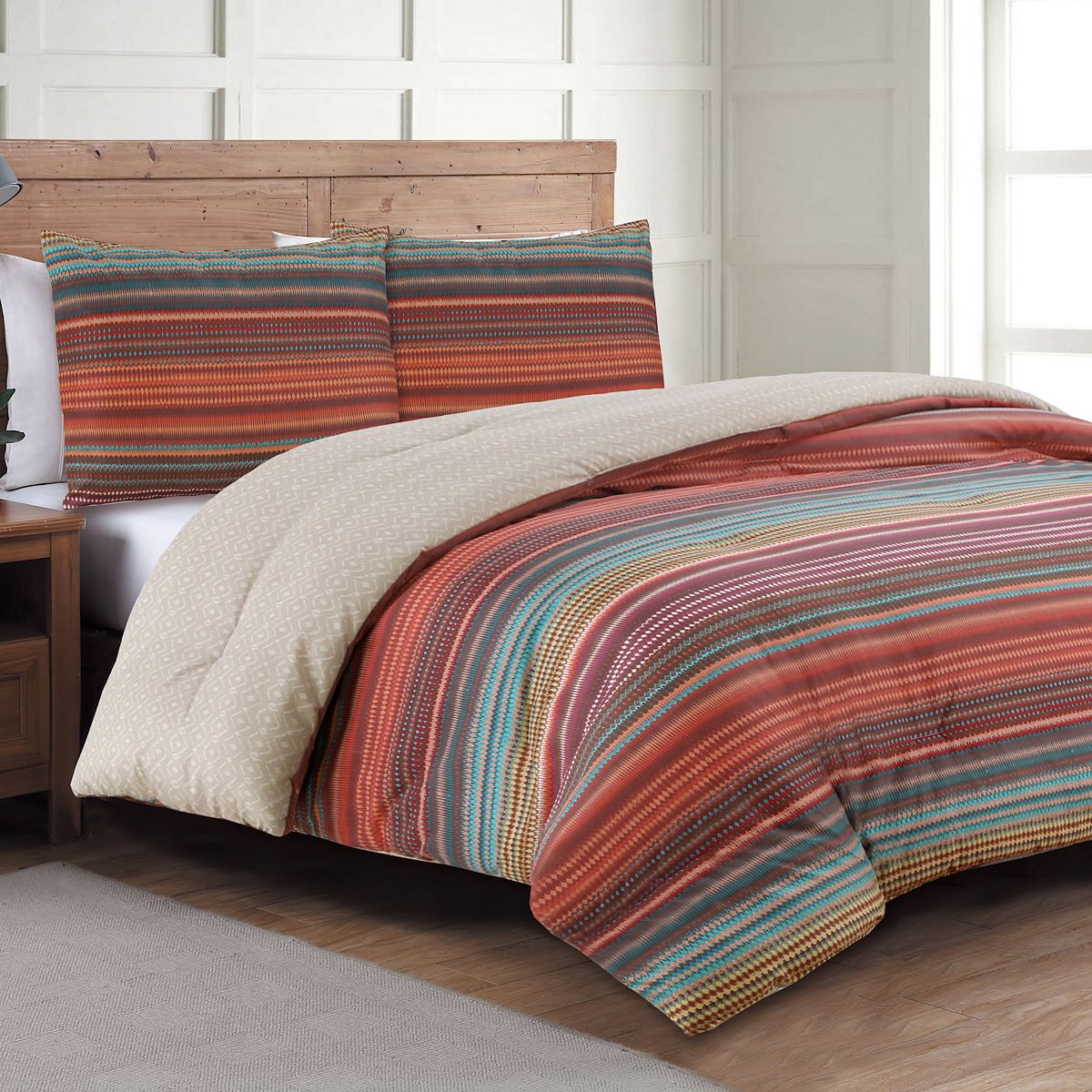 Estate Collection Taj Comforter Set with Shams - Multi, FULL/QUEEN