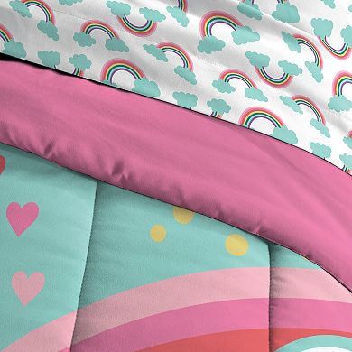 Dream Factory Rainbow Flare Comforter Set with Shams in Teal