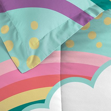 Dream Factory Rainbow Flare Comforter Set with Shams in Teal
