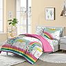 Dream Factory Rainbow Flare Comforter Set with Shams in Teal