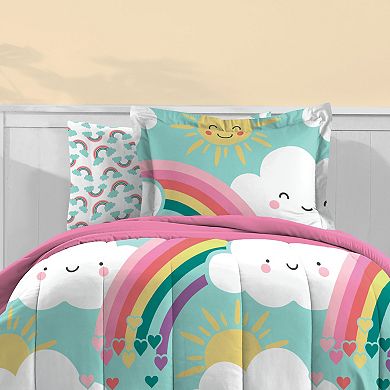 Dream Factory Rainbow Flare Comforter Set with Shams in Teal