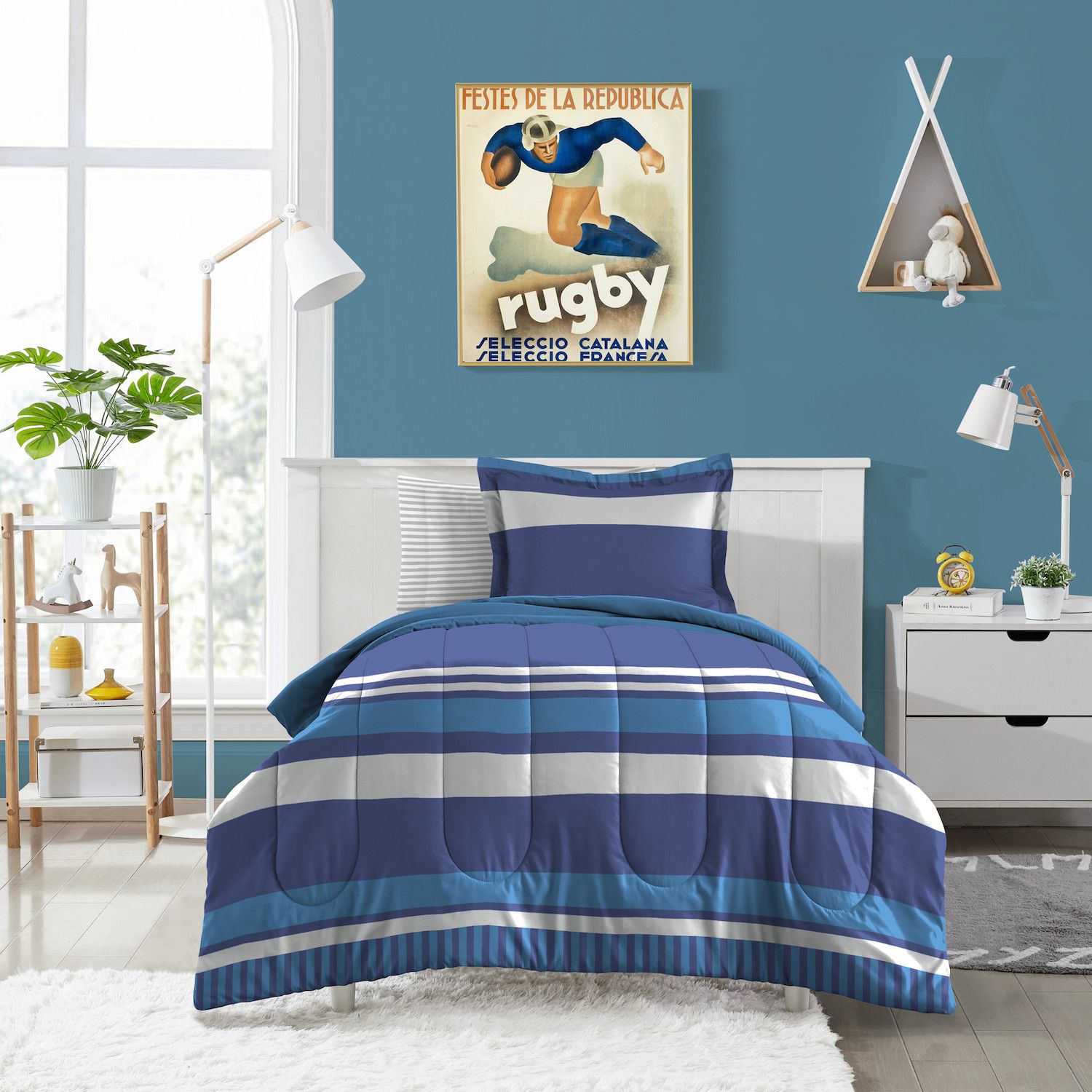 Image for Dream Factory Boys Rugby Stripe Comforter Set with Shams at Kohl's.