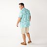 Big & Tall Croft & Barrow® Linen-Blend Vacation Woven Button-Down Shirt
