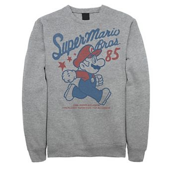 Men's Super Mario Retro Side Profile Portrait Sweatshirt