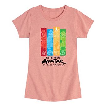 Girls 7-16 Avatar: The Last Airbender Four Nation Bars Tee