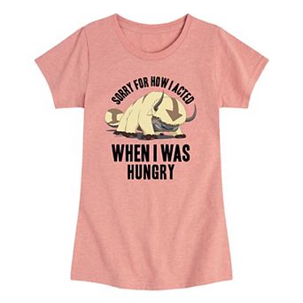 Girls 7-16 Avatar: The Last Airbender Appa Sorry Hungry Tee