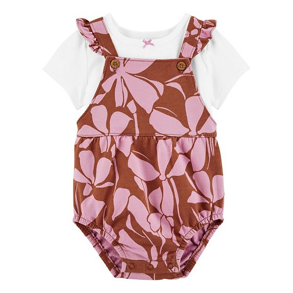 Baby Girl Carter's Tee & Floral Bubble Romper Set