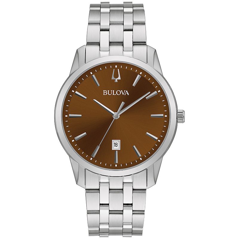 Bulova Men's Classic Sutton Stainless Steel Watch - 96B340, Size: Large, Silver Tone