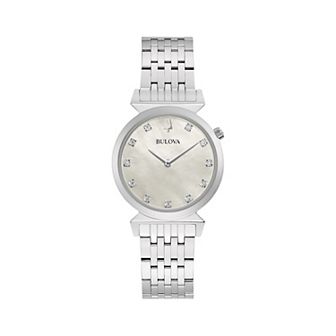 Bulova Women's Stainless Steel Diamond Accent Watch - 96P216