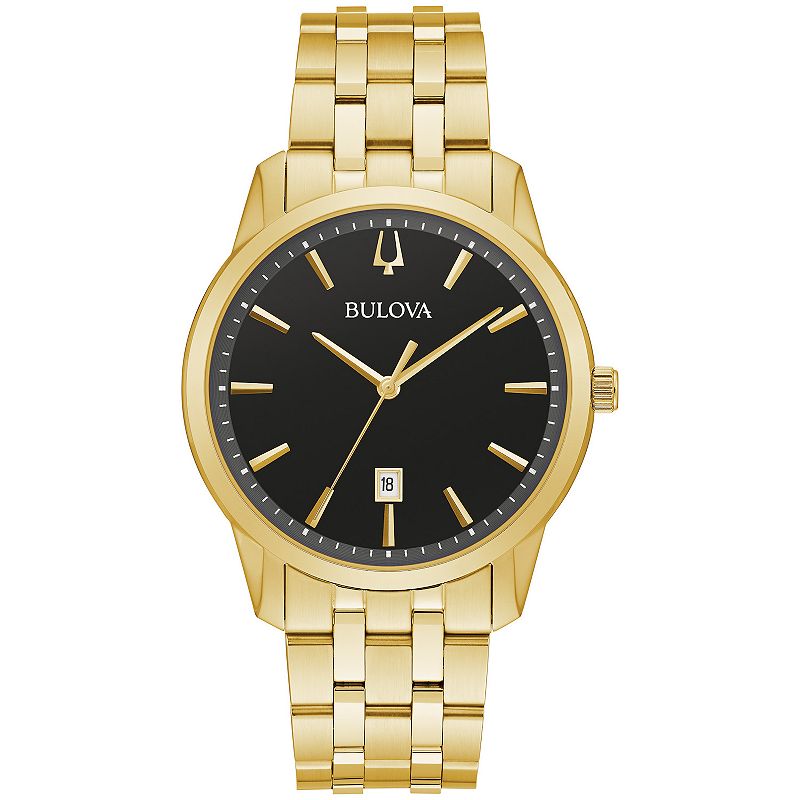 Bulova Men's Classic Stainless Steel Watch - 97B194, Size: Large, Gold Tone