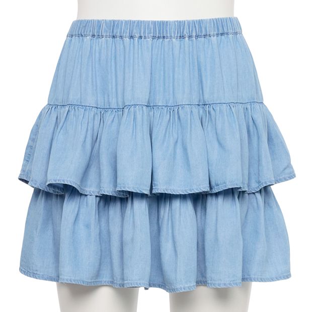Juniors SO Tiered Mini Skirt