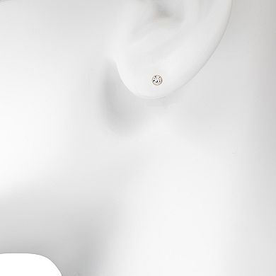 LC Lauren Conrad Padlock Initial Necklace & Nickel Free Earring Set