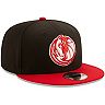 Men's New Era Black/Scarlet Dallas Mavericks Color Pack 9FIFTY Snapback Hat