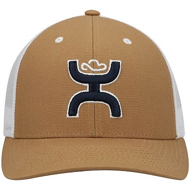 Men's HOOey Tan/White Dallas Cowboys Logo Trucker Snapback Hat