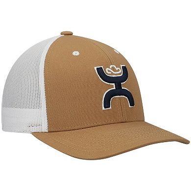 Men's HOOey Tan/White Dallas Cowboys Logo Trucker Snapback Hat