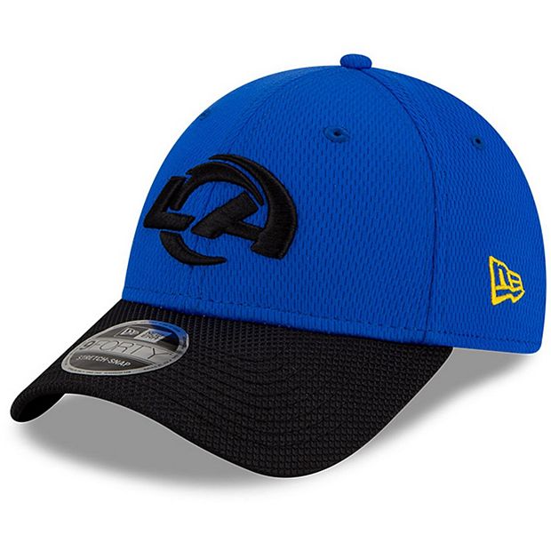 Los Angeles Rams New Era 2021 NFL Sideline Road 9FORTY Adjustable Hat -  Royal/Black