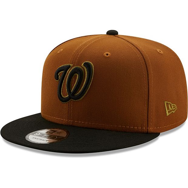 Men's New Era Brown/Black Washington Nationals Color Pack 2-Tone 9FIFTY  Snapback Hat