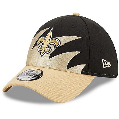 Men's New Era Black/Gold New Orleans Saints Surge 39THIRTY Flex Hat