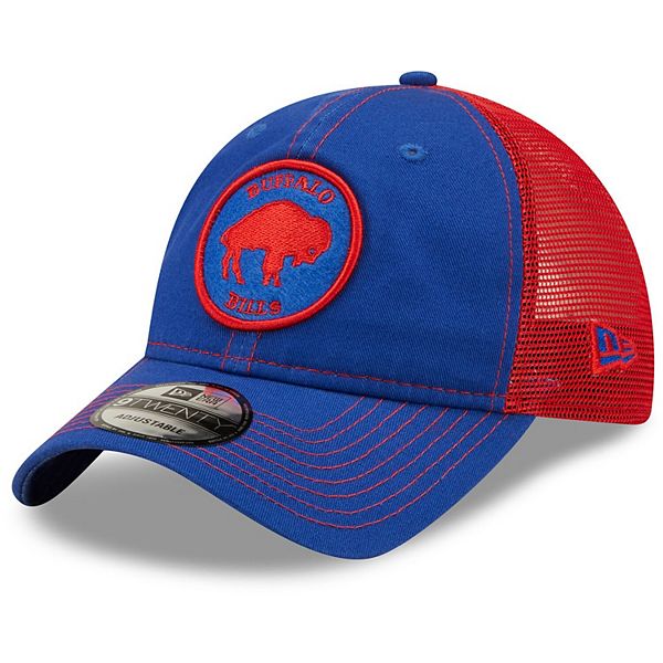 Men's New Era Royal/Red Buffalo Bills Circle 9TWENTY Trucker Snapback Hat