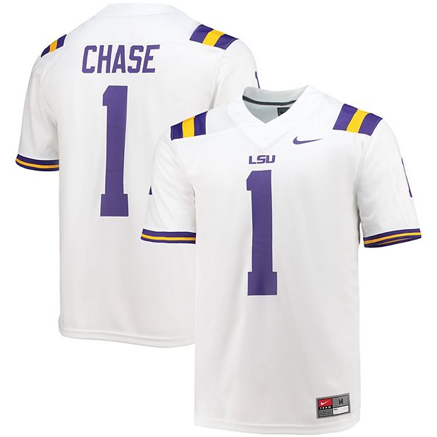 Men's Nike Ja'Marr Chase White LSU Tigers 2021 Draft Class Game Jersey