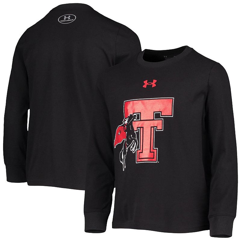 Youth Under Armour Black Texas Tech Red Raiders Vault Long Sleeve T-Shirt, 