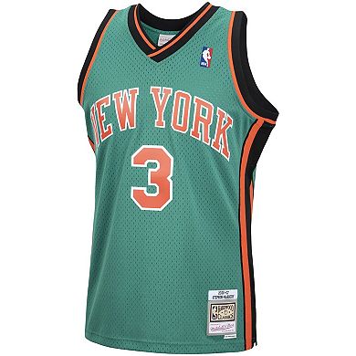 Men's Mitchell & Ness Stephon Marbury Green New York Knicks 2001/02 Hardwood Classics Swingman Jersey