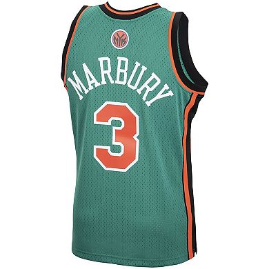 Men's Mitchell & Ness Stephon Marbury Green New York Knicks 2001/02 Hardwood Classics Swingman Jersey