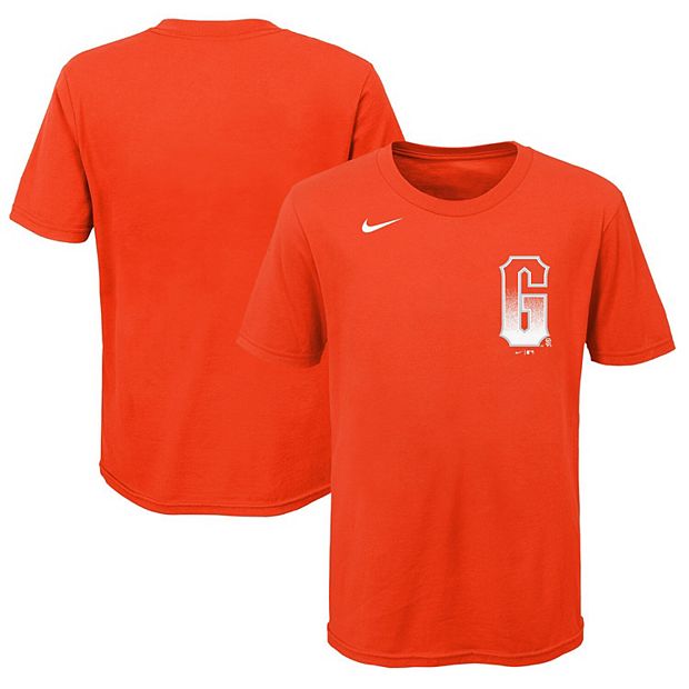 Youth Nike Orange San Francisco Giants 2021 City Connect Wordmark T-Shirt