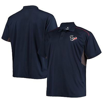 Men s Fanatics Branded Navy Charcoal Houston Texans Big Tall Polo