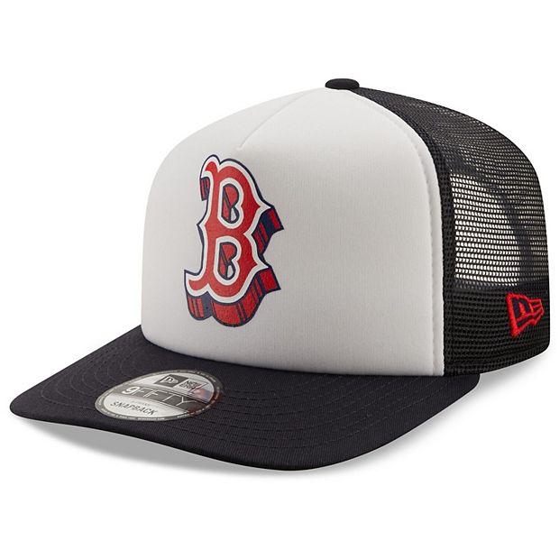 Mursten detaljer disharmoni Men's New Era White Boston Red Sox Foam Front Trucker 9FIFTY Snapback Hat