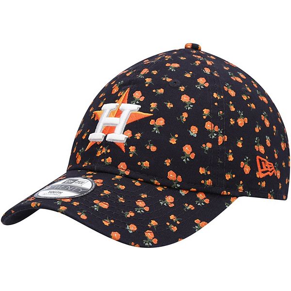 Women's Houston Astros New Era Orange Floral 9TWENTY Adjustable Hat