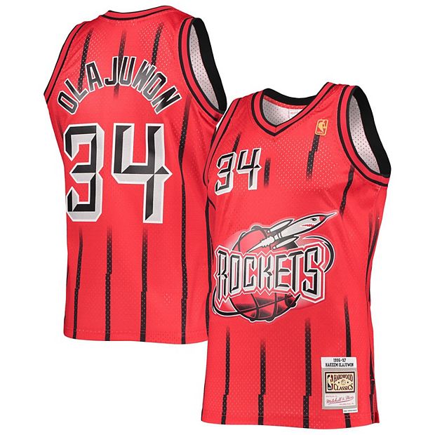 adidas Hakeem Olajuwon Houston Rockets NBA Fan Apparel & Souvenirs for sale