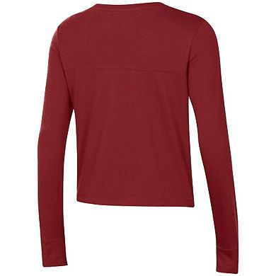 Women's Under Armour Cardinal South Carolina Gamecocks Vault Cropped Long Sleeve T-Shirt