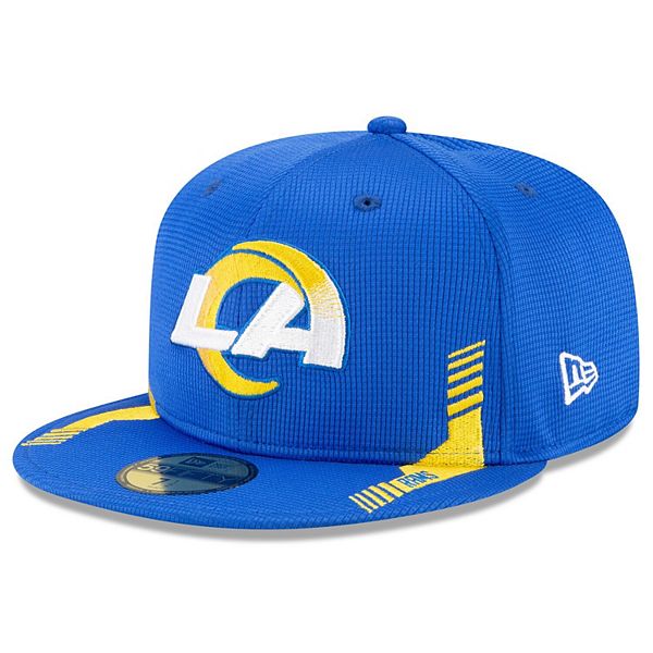 Los Angeles Rams New Era 2021 NFL Sideline Road 59FIFTY Fitted Hat -  Royal/Black