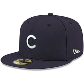 Men's New Era Navy Chicago Cubs Logo White 59FIFTY Fitted Hat