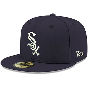 Men's New Era Navy Chicago White Sox Logo White 59FIFTY Fitted Hat